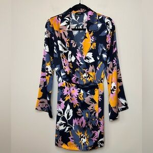 Fate Floral Print Satin Dress Size S